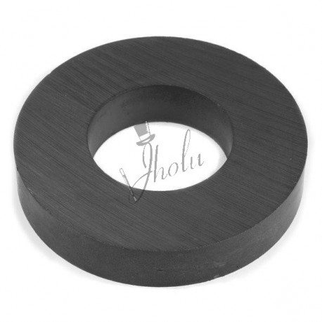 Imán de Ferrita Anillo 2"OD x 3/4"ID x 1/2" (50mm OD x 19mm ID x 12mm aprox)