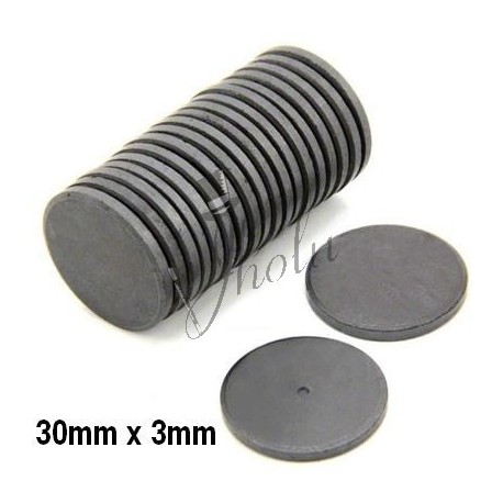 Imán de Ferrita Disco 30mm x 3mm
