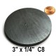 Imán de Ferrita Disco 3" x 1/4" (76mm x 6mm aprox) Grado C8