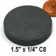 Imán de Ferrita Disco 1.5" x 1/4" (38mm x 6mm aprox) Grado C8