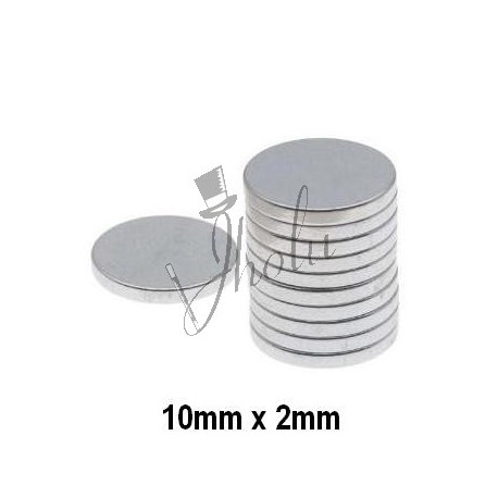 Imán de Neodimio Disco 10mm x 2mm Económico