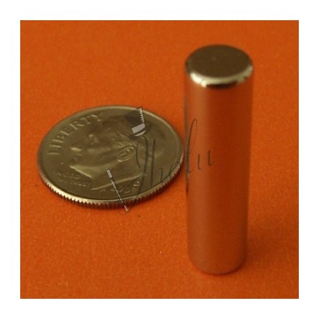 Imán de Neodimio Cilindrico 1/4" x 1" (6mm x 25mm aprox) Grado N42