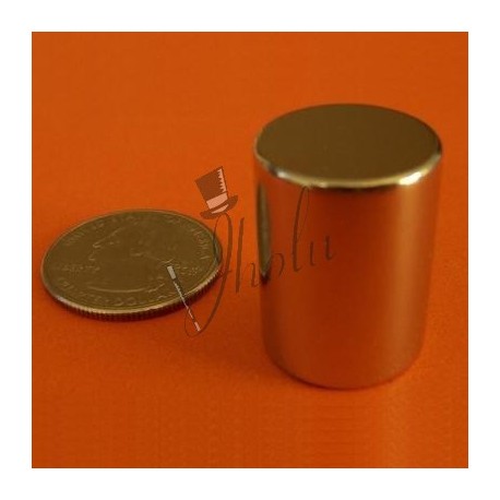 Imán de Neodimio Cilindrico 3/4" x 1" (19mm x 25mm aprox) Grado N42