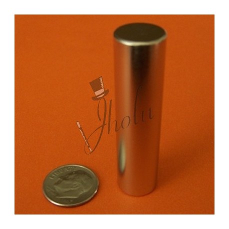 Imán de Neodimio Cilindrico 1/2" x 2" (12mm x 50mm aprox) Grado N42
