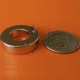 Imán de Neodimio Aro 1"OD x 1/2"ID x 1/4" (25mm OD  x 12mm ID  x 6mm aprox) Grado N48
